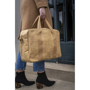 Exacompta taška 39x29x15cm papier kožený vzhľad Eterneco hnedá geometrické motívy