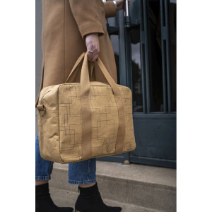 Exacompta taška 39x29x15cm papier kožený vzhľad Eterneco hnedá geometrické motívy