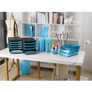 Exacompta 310782D Zásuvkový box Big Box 4 zásuvky Iderama tyrkysová