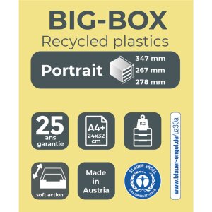Exacompta zásuvkový box Big Box 4 otvorené zásuvky Iderama anízovo zelená