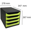 Exacompta zásuvkový box Big Box 4 otvorené zásuvky Iderama anízovo zelená
