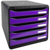 Exacompta zásuvkový box Big Box Plus Iderama Violet Glossy 5 zásuviek A4+
