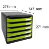 Exacompta zásuvkový box Big Box Plus 5 otvorených zásuviek Iderama anízovo zelený lesklý