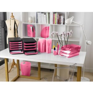 Exacompta 3097284D Zásuvkový box Big Box Plus 5 zásuviek Iderama malinová farba