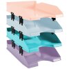 Exacompta sada 4 zásobníkov na listy COMBO MIDI Aquarel assorted