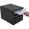 Exacompta 3104214D Zásuvkový box Big Box Plus 4 otvorené zásuvky lesklá čierna