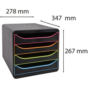 Exacompta zásuvkový box Big Box Plus Black Office Black-Harlequin