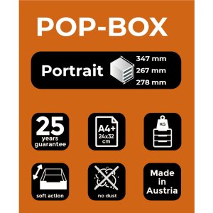 Exacompta 314398D Zásuvkový box POP-BOX 4 zásuvky biely Harlekýn