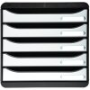 Exacompta Schubladenbox Big Box Plus 5 offene Schubladen Glossy Weiß glossy