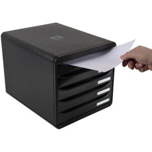 Exacompta zásuvkový box Big Box Plus 5 otvorených zásuviek Čierna lesklá