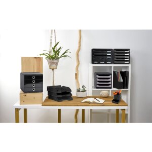 Exacompta 309738D Zásuvkový box Big Box Plus 5 zásuviek metalická strieborná