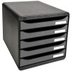 Exacompta 309738D Zásuvkový box Big Box Plus 5 zásuviek metalická strieborná