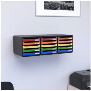 Exacompta zásuvkový box Big Box Plus 5 zásuviek White Harlequin