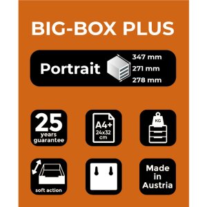Exacompta zásuvkový box Big Box Plus 5 zásuviek White Harlequin