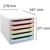 Exacompta zásuvkový box Big Box Plus 5 zásuviek White Harlequin