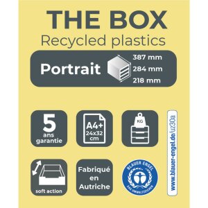 Exacompta 221014D Zásuvkový box THE BOX 5 otvorených zásuviek EcoBlack Black