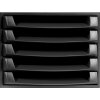 Exacompta 221014D Zásuvkový box THE BOX 5 otvorených zásuviek EcoBlack Black