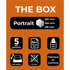 Exacompta zásuvkový box THE BOX 5 zatvorených zásuviek Kancelárska svetlo šedá