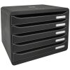 Exacompta 308714D Zásuvkový box Big Box Plus Horizon Black 5 zásuviek