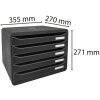 Exacompta 308714D Zásuvkový box Big Box Plus Horizon Black 5 zásuviek