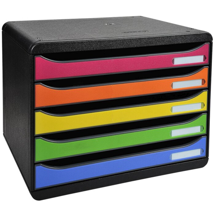 Exacompta 308798D Zásuvkový box Big Box Plus formát na šírku 5 zásuviek dúha