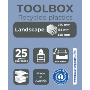 Exacompta TOOLBOX úložný modul 3 zásuvky dúha 13,5 cm vysoké