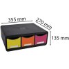 Exacompta TOOLBOX úložný modul 3 zásuvky dúha 13,5 cm vysoké