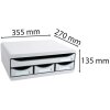 Exacompta 319740D TOOLBOX úložný modul 4 zásuvky svetlo šedá