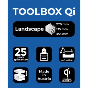 Exacompta TOOLBOX MINI 4 zásuvky Qi nabíjacia stanica dúha