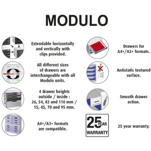 Exacompta zásuvkový box MODULO A4 čierny 5...
