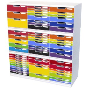 Exacompta 301798D Zásuvkový box MODULO A4 5 zatvorených zásuviek dúha