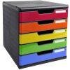 Exacompta 301798D Zásuvkový box MODULO A4 5 zatvorených zásuviek dúha