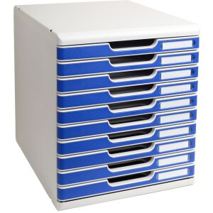Exacompta Modulo A4 10 zásuviek Modrá...