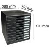 Exacompta zásuvkový box MODULO DIN A4 čierny 10 uzavretých zásuviek
