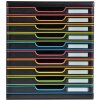Exacompta zásuvkový box MODULO A4 Black/Harlequin 10 uzavretých zásuviek