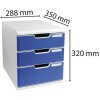 Exacompta 325003D Zásuvkový box MODULO A4 3 uzavreté zásuvky