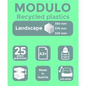 Exacompta zásuvkový box MODULO A3 5 uzavretých zásuviek Modrá