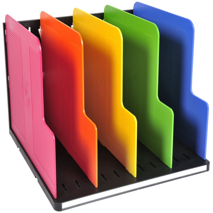 Exacompta MODULOTOP vertikálny triedič 5 priehradiek Iderama rainbow