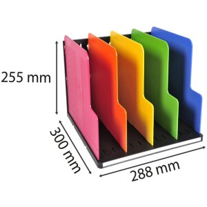Exacompta MODULOTOP vertikálny triedič 5 priehradiek Iderama rainbow