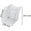 Exacompta 60258D Stolný držiak na brožúry A4 5 priehradiek Exacryl crystal transparent