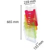 Exacompta 64799D Nástenný držiak na brožúry 6 priehradiek A4 dúhové farby Linicolor®