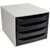 Exacompta ECOBOX zásuvkový box 4 zásuvky čierna