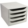 Exacompta ECOBOX zásuvkový box 4 zásuvky sivá 348x284x234 mm