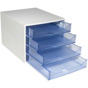 Exacompta 228610D ECOBOX zásuvkový box 4 zásuvky ľadovo modrá A4