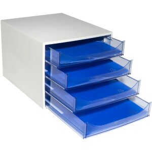 Exacompta 228610D ECOBOX zásuvkový box 4 zásuvky ľadovo modrá A4