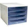 Exacompta 228610D ECOBOX zásuvkový box 4 zásuvky ľadovo modrá A4