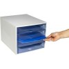 Exacompta 228610D ECOBOX zásuvkový box 4 zásuvky ľadovo modrá A4