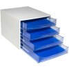 Exacompta 228610D ECOBOX zásuvkový box 4 zásuvky ľadovo modrá A4