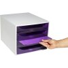 Exacompta 228619D ECOBOX zásuvkový box 4 zásuvky fialová