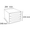 Exacompta 228619D ECOBOX zásuvkový box 4 zásuvky fialová